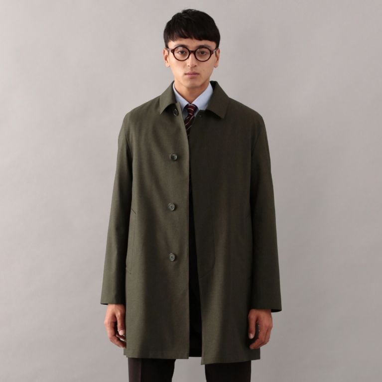 50%OFF！SALE＜三陽商会＞【マッキントッシュ フィロソフィー メン(MACKINTOSH PHILOSOPHY MEN)】【TROTTER / GATWICK】トロッター エクストラソリッド メランジツイルストレッチ ステンカラーコート ブラウン 送料無料 ＆ 定価 66960円から 33480円値引！