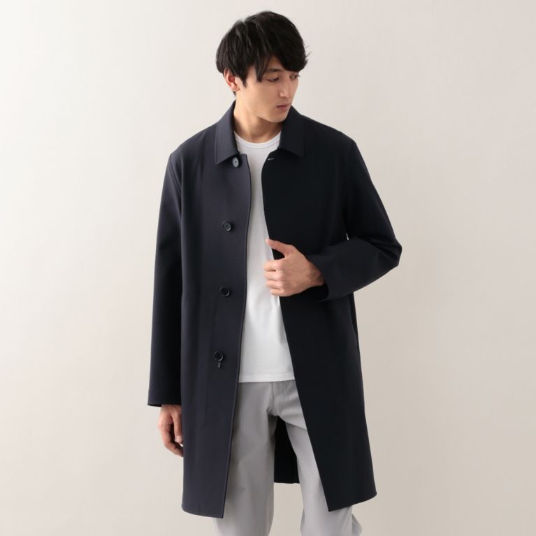 32%OFF！SALE【マッキントッシュ フィロソフィー メン(MACKINTOSH PHILOSOPHY MEN)】【britec / WELLINGTON】ブリテック BR503 2WAYダブルクロス ステンカラーコート ネイビー 送料無料 ＆ 定価 47520円から 15120円値引！