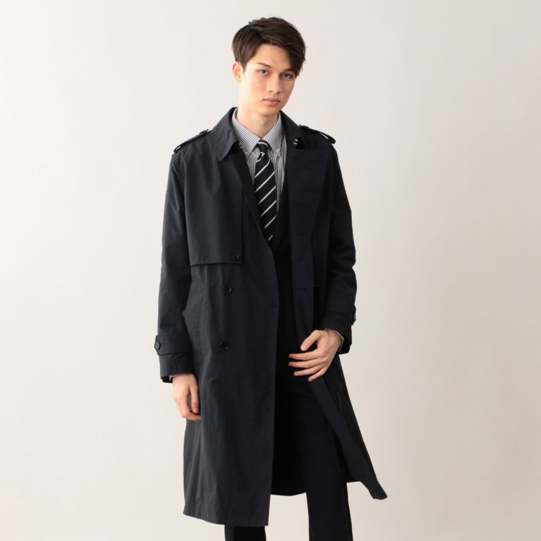 ＜三陽商会＞【マッキントッシュ フィロソフィー メン(MACKINTOSH PHILOSOPHY MEN)】【BLUE BLUE】ダブルトレンチコート ネイビー 送料無料！画像