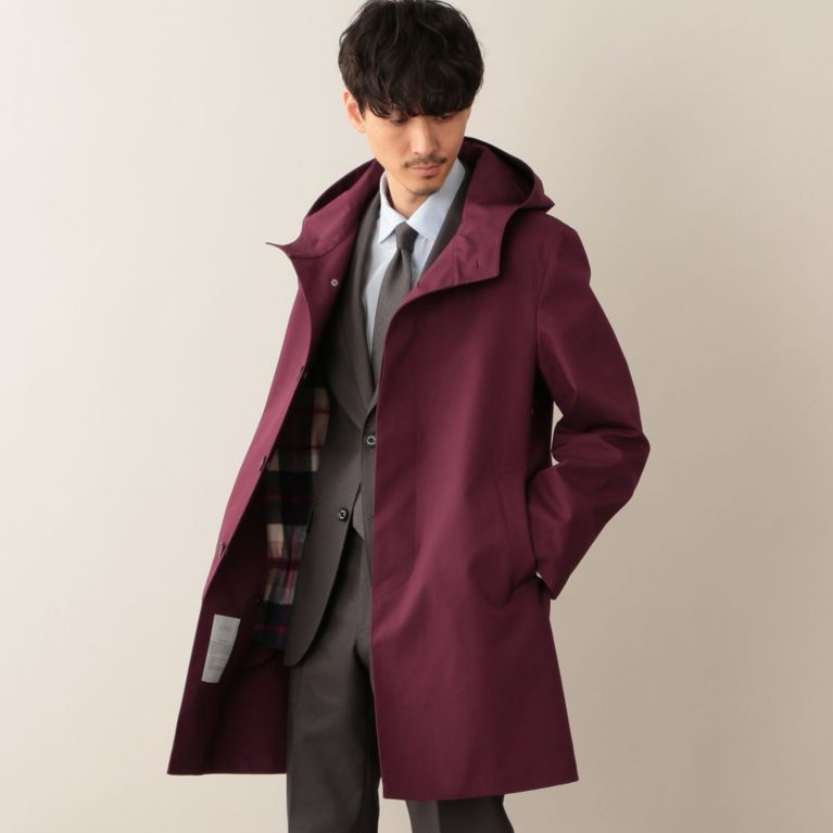 ＜三陽商会＞【マッキントッシュ フィロソフィー メン(MACKINTOSH PHILOSOPHY MEN)】コットンボンディング フーデットコート レッド 送料無料！画像