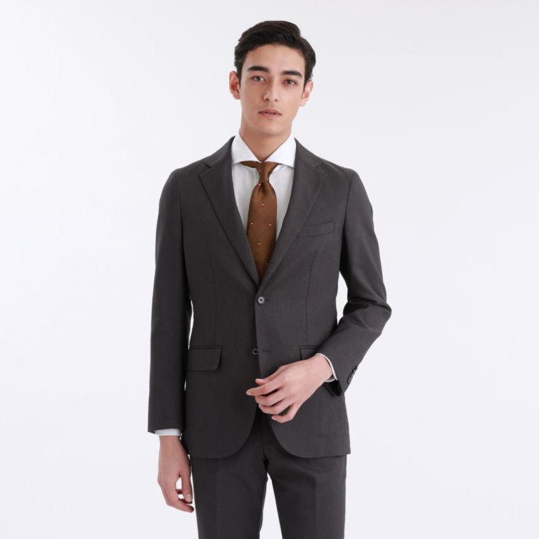 【MACKINTOSH PHILOSOPHY MEN】 トロッター ジャケット＃000 バーズアイストレッチ チャコールグレー