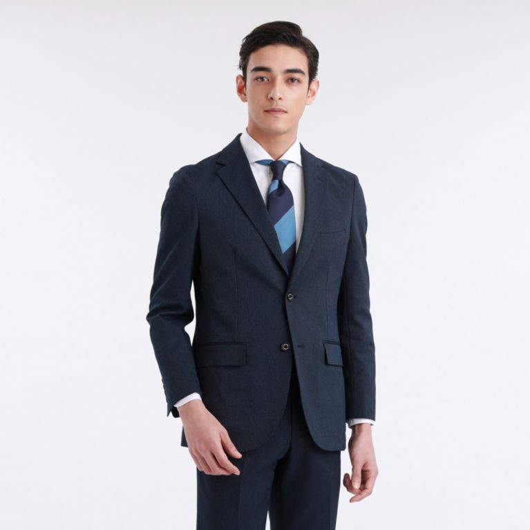 【MACKINTOSH PHILOSOPHY MEN】 トロッター ジャケット＃000 バーズアイストレッチ ブルー