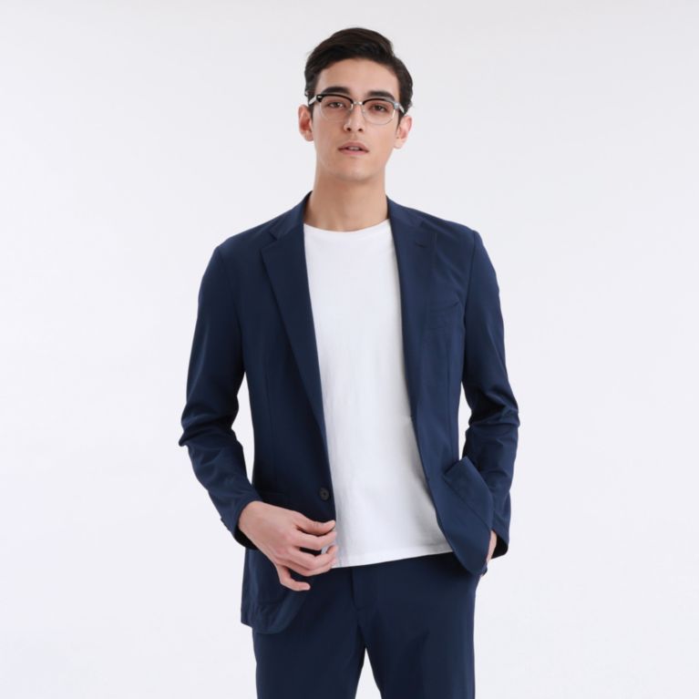 【MACKINTOSH PHILOSOPHY MEN】 TROTTER SOLOTEXR格子ジャージ JACKET #082 ブルー