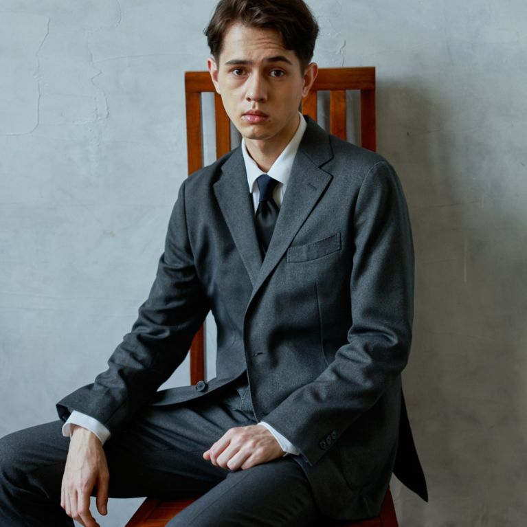 【MACKINTOSH PHILOSOPHY MEN】 トロッター ジャケット＃095 ドビーストレッチ チャコールグレー