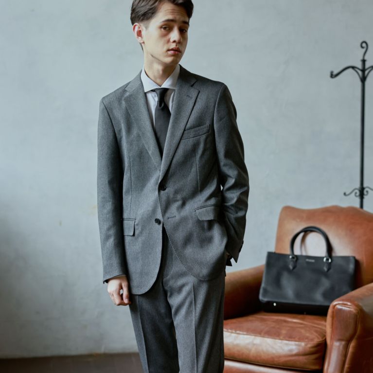 【MACKINTOSH PHILOSOPHY MEN】 トロッター ジャケット#093 メランジストレッチオックス チャコールグレー