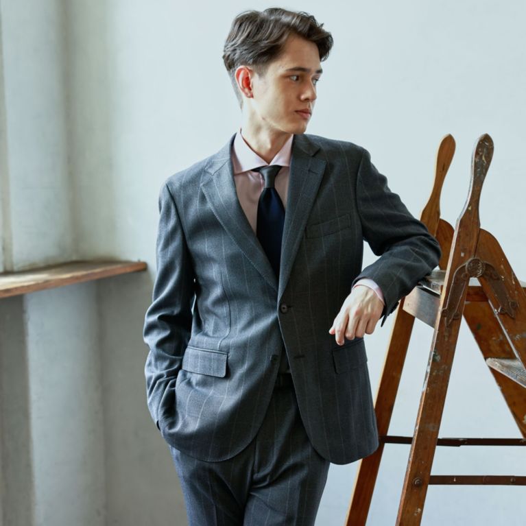 【MACKINTOSH PHILOSOPHY MEN】 トロッター ジャケット#094 シャドーウィンドウペン チャコールグレー