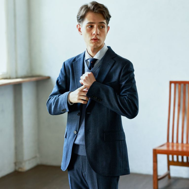 【MACKINTOSH PHILOSOPHY MEN】 トロッター ジャケット#094 シャドーウィンドウペン ネイビー