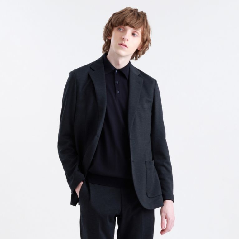 【MACKINTOSH PHILOSOPHY MEN】 Wジャガード千鳥 2PATCH JACKET ネイビーハウンドツゥース