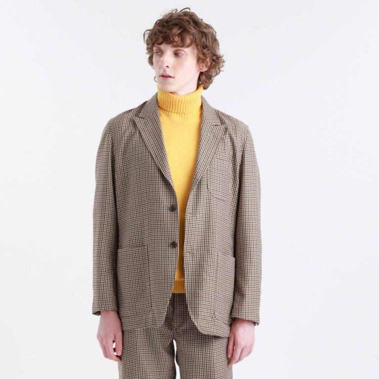 【MACKINTOSH PHILOSOPHY MEN】 MOON TWEED 2PATCH JACKET ベージュ