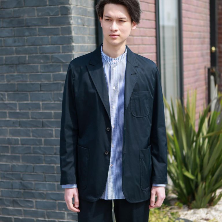 【MACKINTOSH PHILOSOPHY MEN】 【WEB限定】Olmetexギャバジン 2PATCH JACKET ネイビー