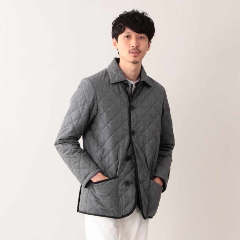 50%OFF！SALE【マッキントッシュ フィロソフィー メン(MACKINTOSH PHILOSOPHY MEN)】【LINGFIELD】リバーシブルキルティングジャケット グレー 送料無料 ＆ 定価 54000円から 27000円値引！