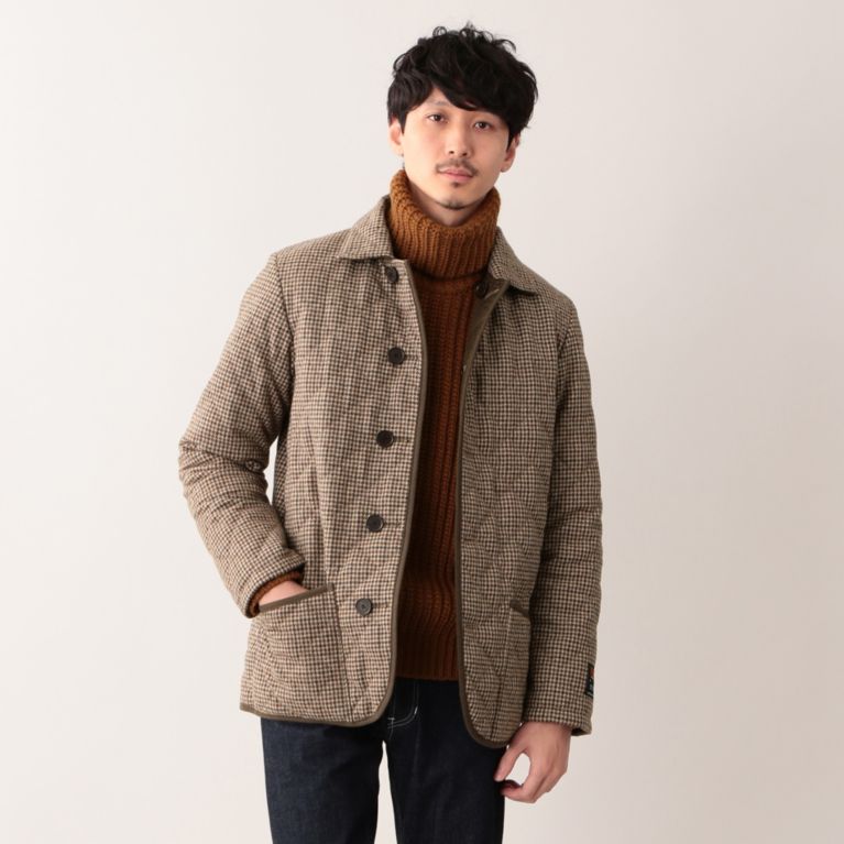 50%OFF！SALE＜三陽商会＞【マッキントッシュ フィロソフィー メン(MACKINTOSH PHILOSOPHY MEN)】【LINGFIELD】リバーシブルキルティングジャケット ガンクラブチェック 送料無料 ＆ 定価 54000円から 27000円値引！