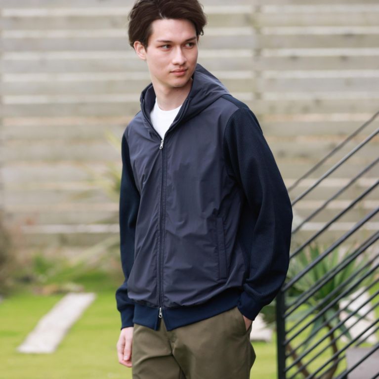 テクノワッフル Br215 フーデッドパーカー ショートブルゾン Mackintosh Philosophy Men マッキントッシュ フィロソフィー メン のメンズファッション通販 三陽商会