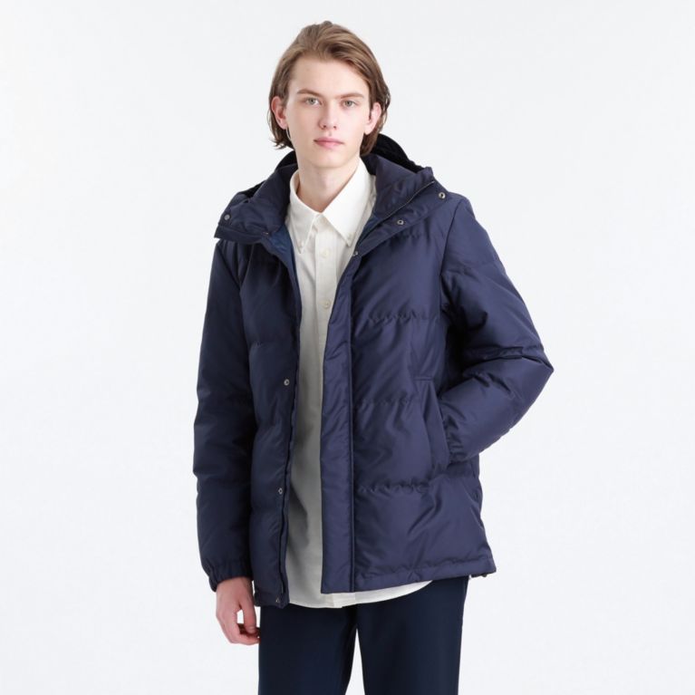 【MACKINTOSH PHILOSOPHY MEN】 裏シレータフタ HOODED SHORT DOWN ネイビー