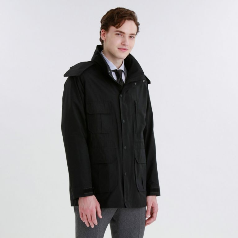 【MACKINTOSH PHILOSOPHY MEN】 綿ナイロン 60/40クロス 3WAYマウンテンパーカ ブラック