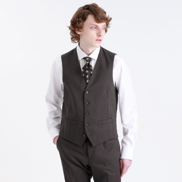 【MACKINTOSH PHILOSOPHY MEN】 トロッターウェストコート NEW ＃000 バーズアイストレッチ チャコールグレー
