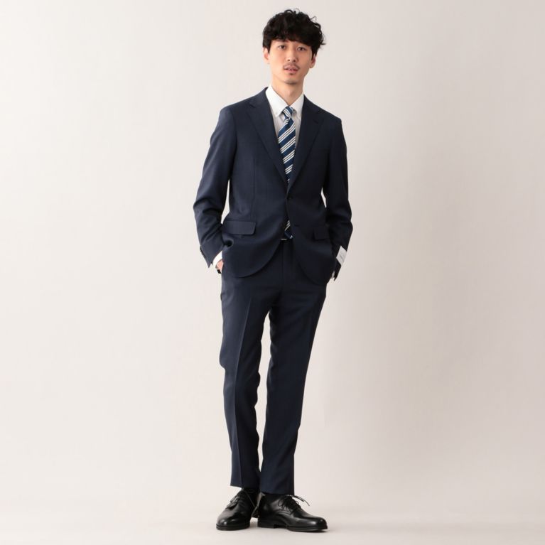 41%OFF！SALE＜三陽商会＞【マッキントッシュ フィロソフィー メン(MACKINTOSH PHILOSOPHY MEN)】【TROTTER】トロピカル/メランジ トロッタースーツ ブルー 送料無料 ＆ 定価 71280円から 29160円値引！画像