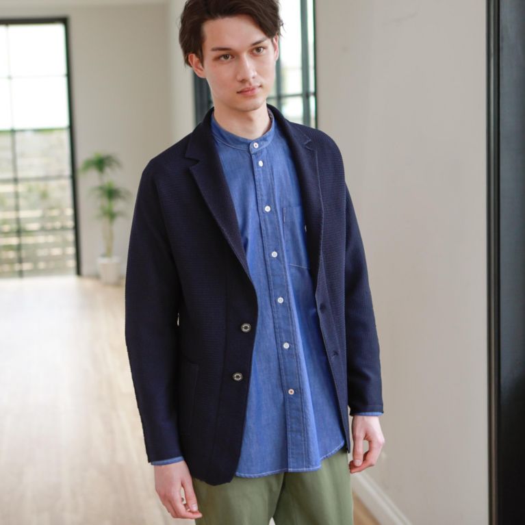 【MACKINTOSH PHILOSOPHY MEN】 ポリエステルカノコホールガーメントジャケット ネイビー