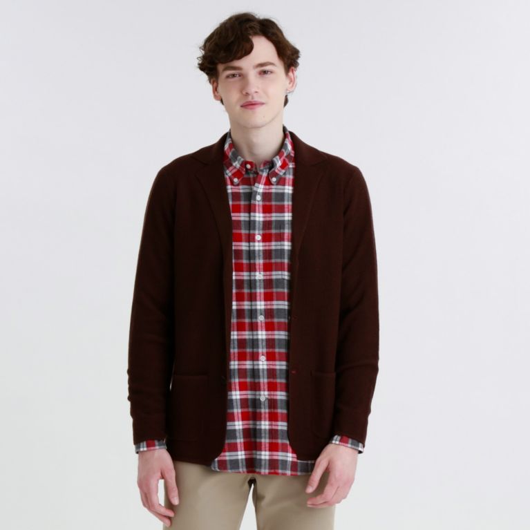 【MACKINTOSH PHILOSOPHY MEN】 ウォッシャブルウール地柄 カーディガンジャケット ダークブラウン