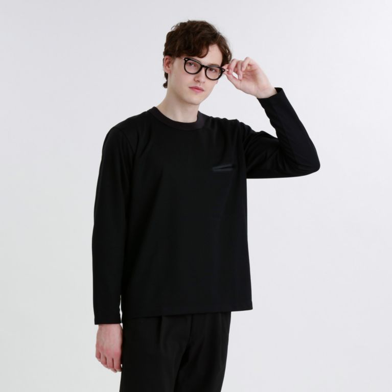 【MACKINTOSH PHILOSOPHY MEN】 BR311 クルーネックハニカムロンT ブラック