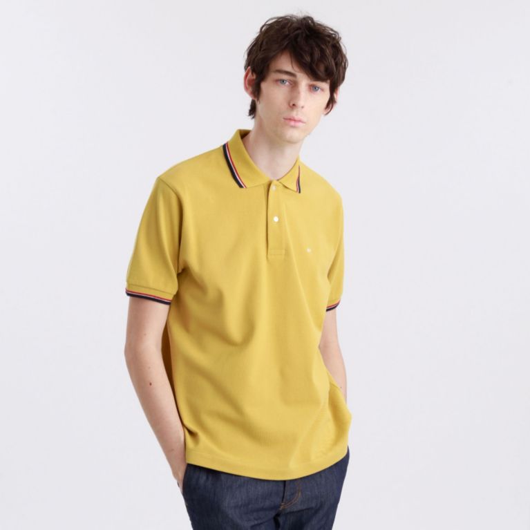 【MACKINTOSH PHILOSOPHY MEN】 半袖ラインポロ ドライタッチカノコ イエロー