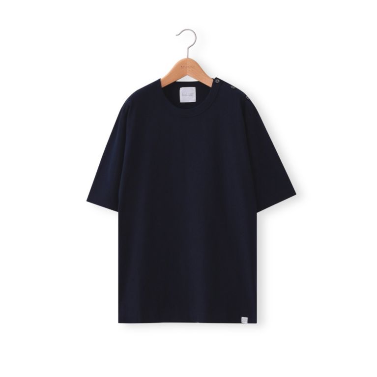 【MACKINTOSH PHILOSOPHY MEN】 クルーネックショルダー釦Tシャツ ネイビー