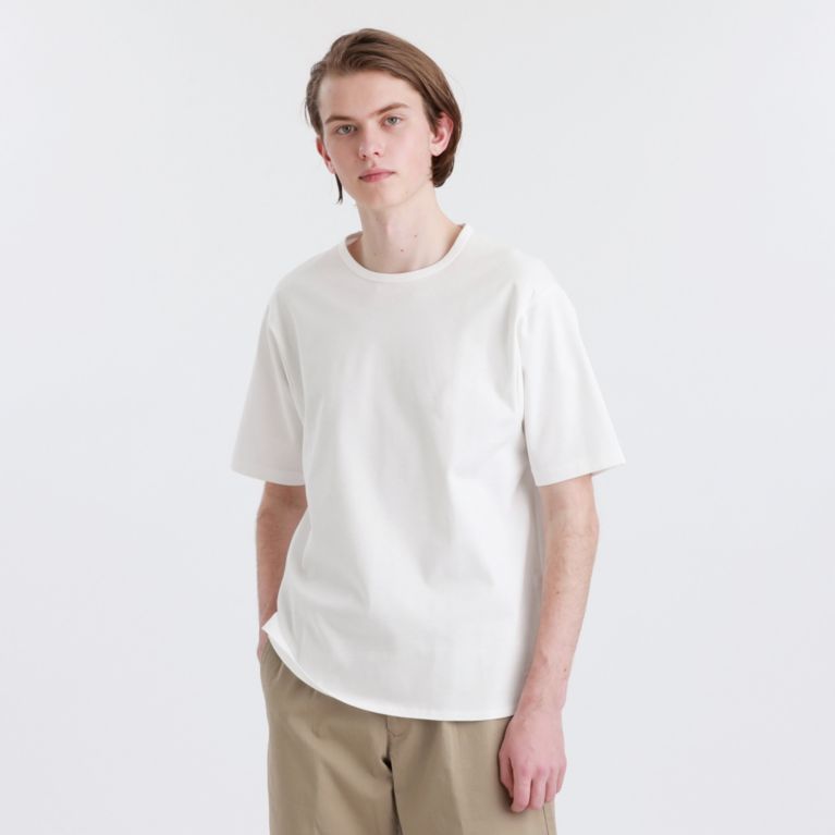 【MACKINTOSH PHILOSOPHY MEN】 アルティマポンチ セットインラグランクルーネック ホワイト