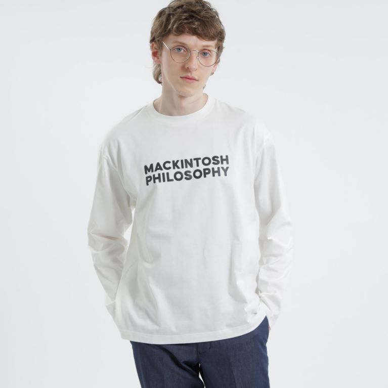 【MACKINTOSH PHILOSOPHY MEN】 BOLD LOGO ロンT ホワイト