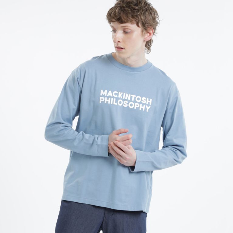 【MACKINTOSH PHILOSOPHY MEN】 BOLD LOGO ロンT サックス