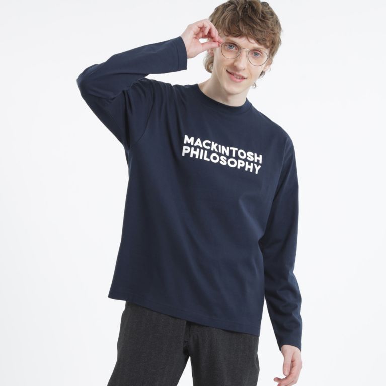 【MACKINTOSH PHILOSOPHY MEN】 BOLD LOGO ロンT ネイビー