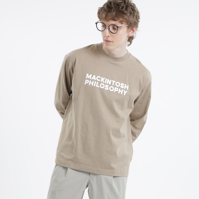 【MACKINTOSH PHILOSOPHY MEN】 BOLD LOGO ロンT ベージュ