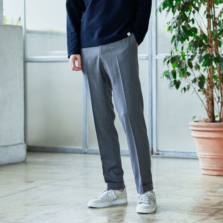 【MACKINTOSH PHILOSOPHY MEN】 REDA ACTIVE フランネル TAPERED TROUSERS グレー