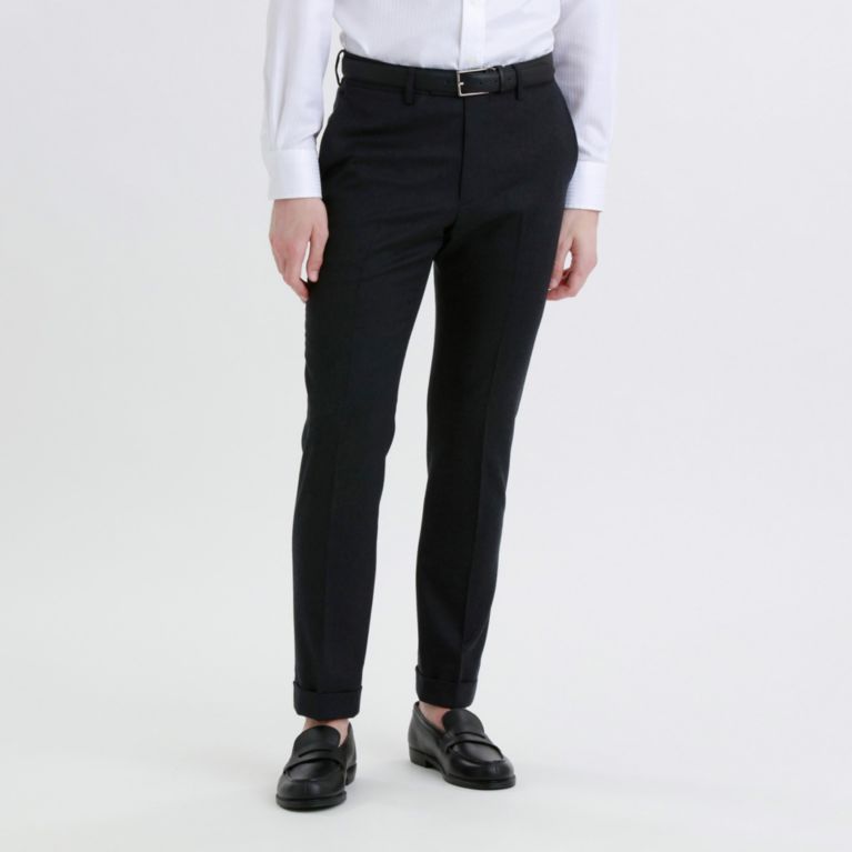 【MACKINTOSH PHILOSOPHY MEN】 REDA ACTIVE フランネル TAPERED TROUSERS チャコールグレー