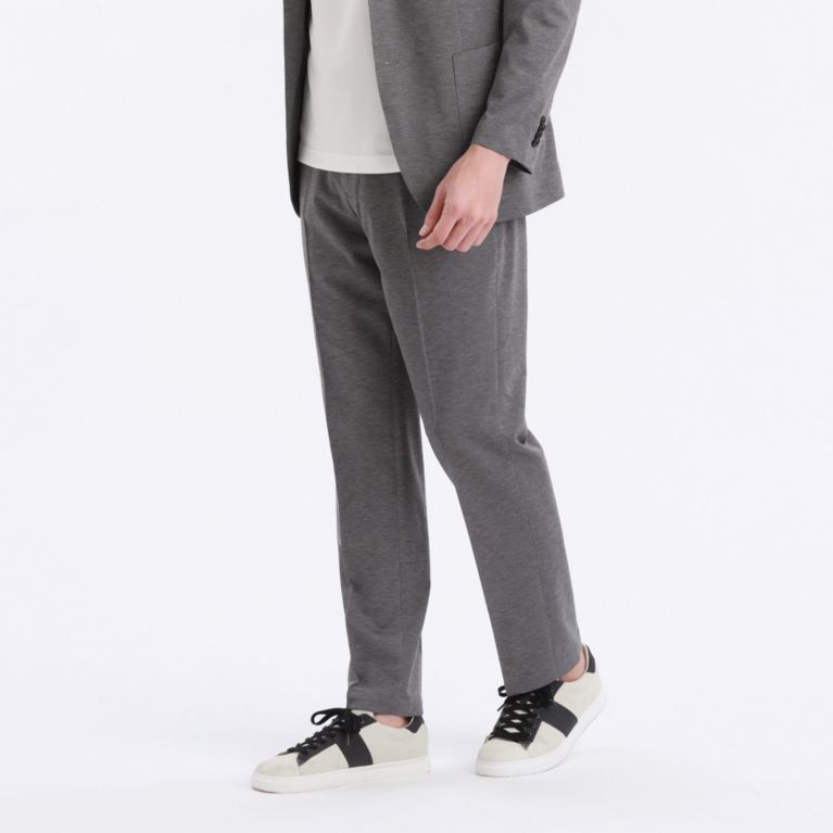 【MACKINTOSH PHILOSOPHY MEN】 メランジジャージ SIDE SHIRRING PANTS ライトグレー