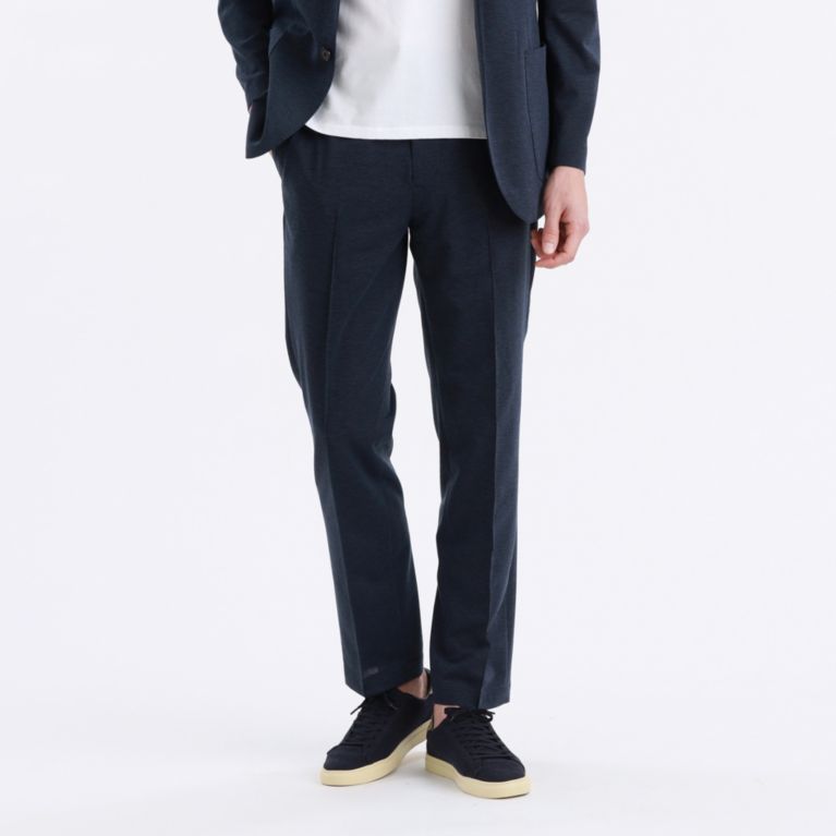 【MACKINTOSH PHILOSOPHY MEN】 メランジジャージ SIDE SHIRRING PANTS ネイビー