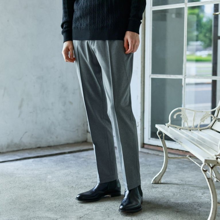 【MACKINTOSH PHILOSOPHY MEN】 テーラード ジャージー パンツ 2WAY メランジツイル ライトグレー