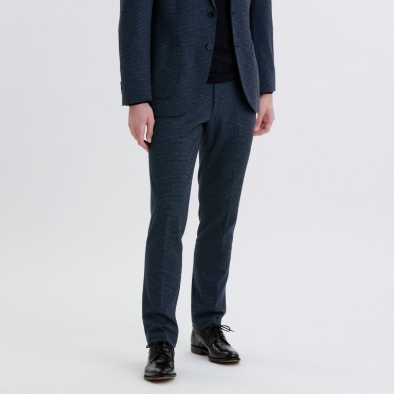【MACKINTOSH PHILOSOPHY MEN】 テーラード ジャージー パンツ ジャカード千鳥 ネイビー