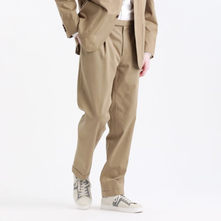 【MACKINTOSH PHILOSOPHY MEN】 brisbane moss ERASTIC 1TUCK PANTS ベージュ