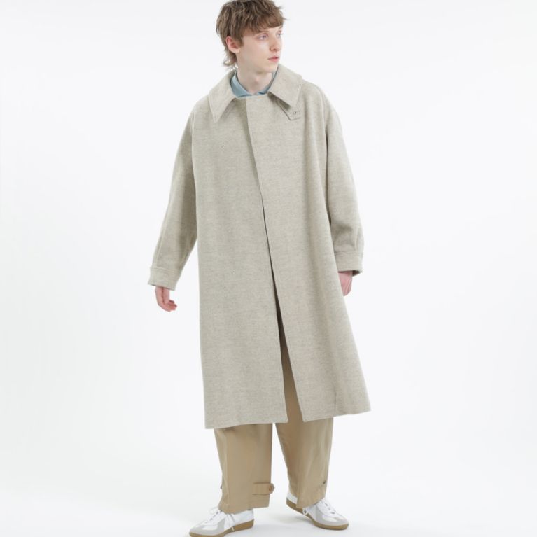 【MACKINTOSH PHILOSOPHY MEN】 GREY LABEL ウールリネンツイードコート ベージュ