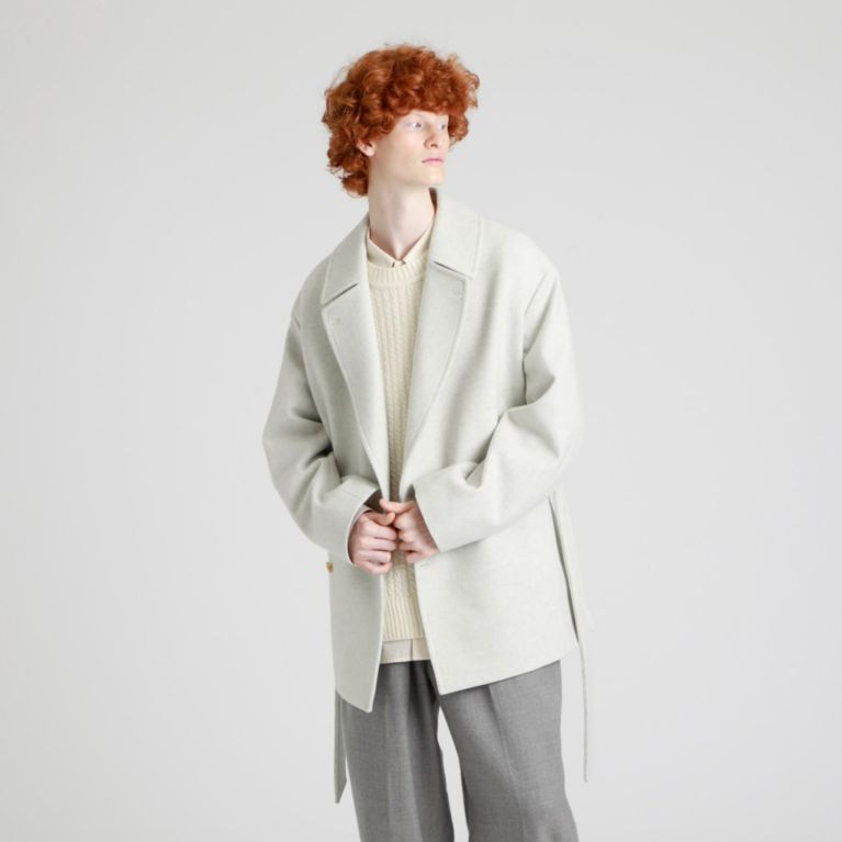 【MACKINTOSH PHILOSOPHY MEN】 GREY LABEL メルトンベルテッドショートコート オフホワイト