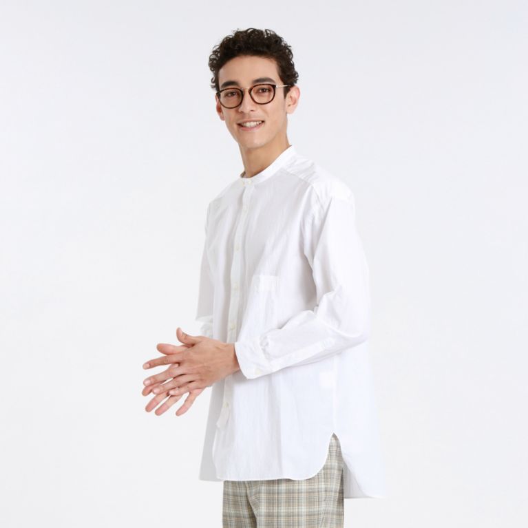 【MACKINTOSH PHILOSOPHY MEN】 GREY LABEL バンドカラーシャツ ホワイト