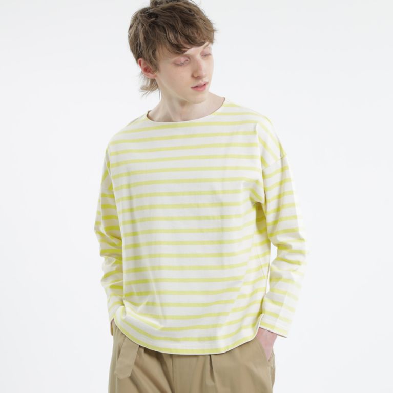 【MACKINTOSH PHILOSOPHY MEN】 GREY LABEL バスクボーダーカットソー イエロー