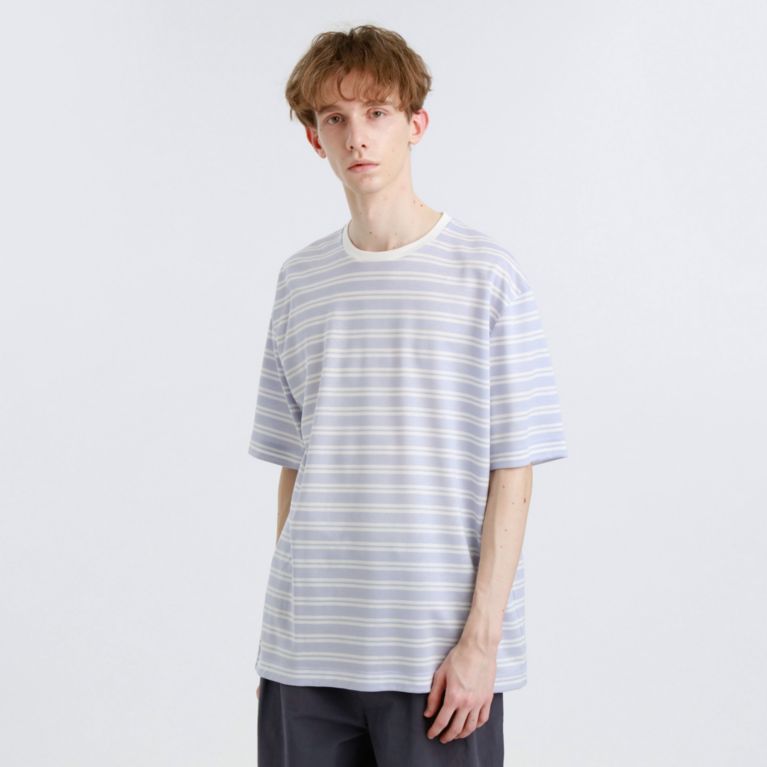 【MACKINTOSH PHILOSOPHY MEN】 GREY LABEL マルチボーダーT サックス