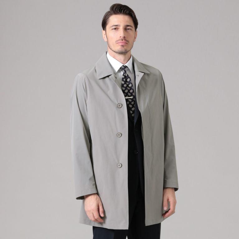 【MACKINTOSH LONDON MEN】 【FEATHER-TECH PAC】【DUNOON ML】ウルトラ2WAYストレッチステンカラーコート グレー