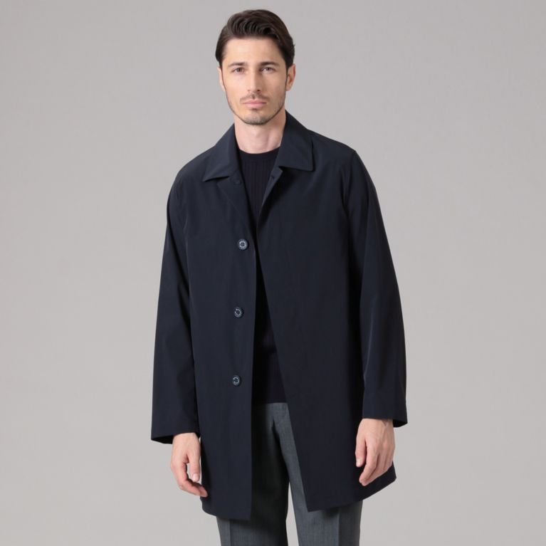 【MACKINTOSH LONDON MEN】 【FEATHER-TECH PAC】【DUNOON ML】ウルトラ2WAYストレッチステンカラーコート ネイビー