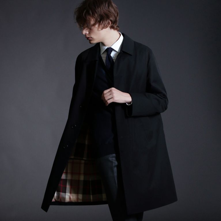 【MACKINTOSH LONDON MEN】 【2020秋冬モデル】【DUNKELD ML】ギャバジンステンカラーコート ネイビー