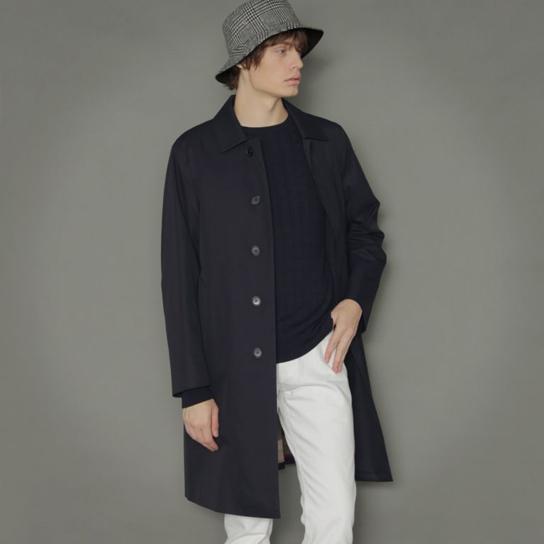 【MACKINTOSH LONDON MEN】 【DUNKELD ML】ギャバジンステンカラーコート ネイビー