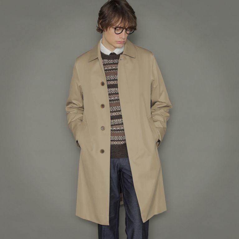 【MACKINTOSH LONDON MEN】 【DUNKELD ML】ギャバジンステンカラーコート ベージュ