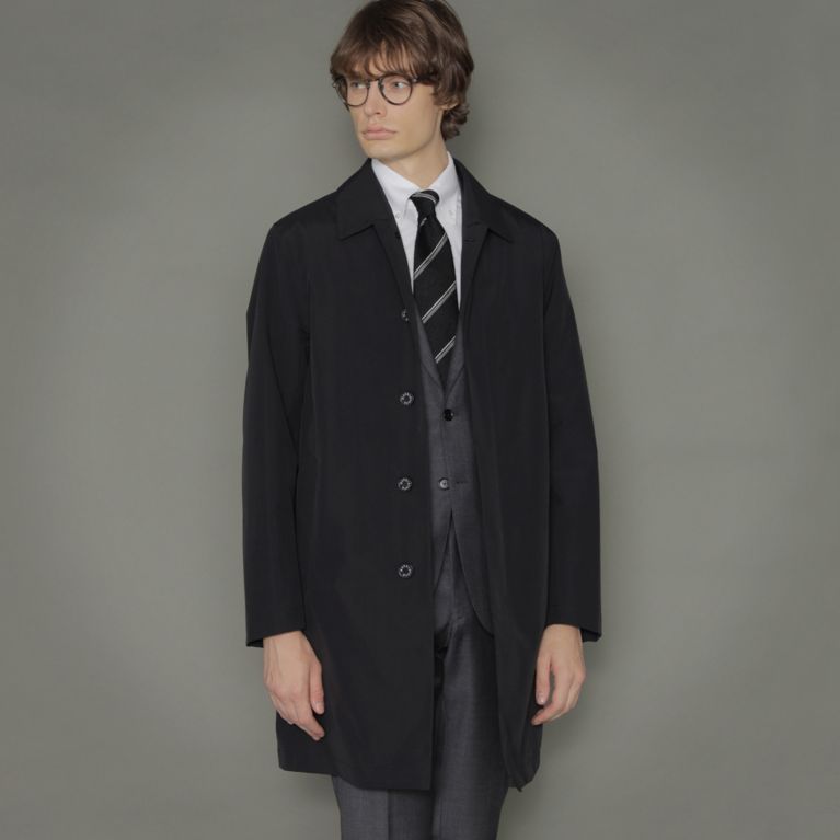 【MACKINTOSH LONDON MEN】 【DUNKELD ML】テクニカルステンカラーコート ブラック