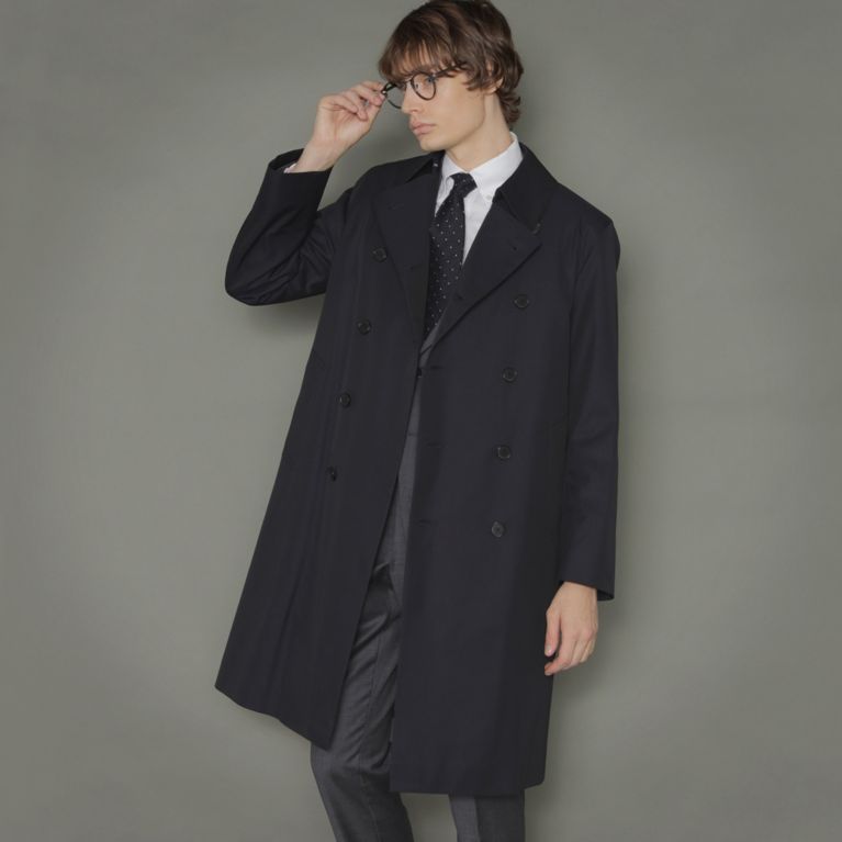 【MACKINTOSH LONDON MEN】 【DUNKELD TRENCH ML】ギャバジントレンチコート ネイビー